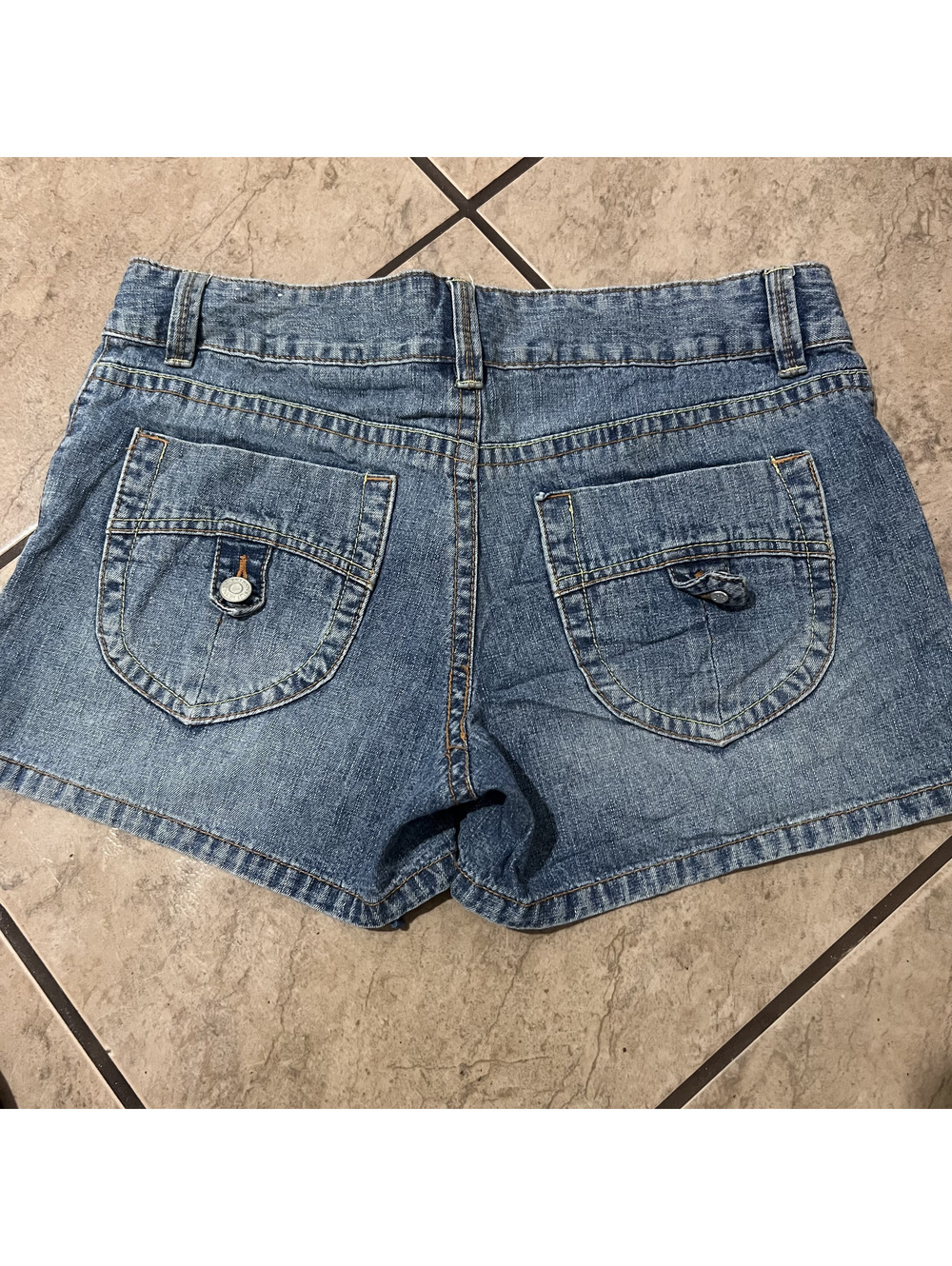 UNIONBAY Y2k Pull String Adjustable Mini Micro Summer Denim Shorts 9 Casual